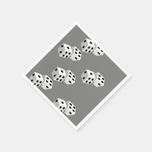 グレーパターン上の寸法 スタンダードカクテルナプキン (角)