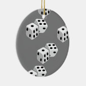 グレーパターン上の寸法 セラミックオーナメント (右)