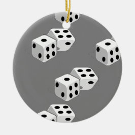 グレーパターン上の寸法 セラミックオーナメント