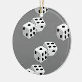 グレーパターン上の寸法 セラミックオーナメント (左)