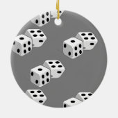 グレーパターン上の寸法 セラミックオーナメント (裏面)