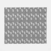 グレーパターン上の寸法 フリースブランケット (正面(横))