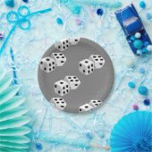 グレーパターン上の寸法 ペーパープレート (パーティー)