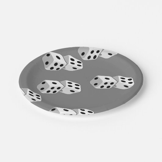 グレーパターン上の寸法 ペーパープレート (アングル)
