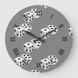 グレーパターン上の寸法 ラージ壁時計
