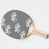 グレーパターン上の寸法 卓球ラケット (横)