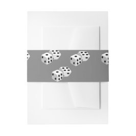 グレーパターン上の寸法 招待状ベリーバンド