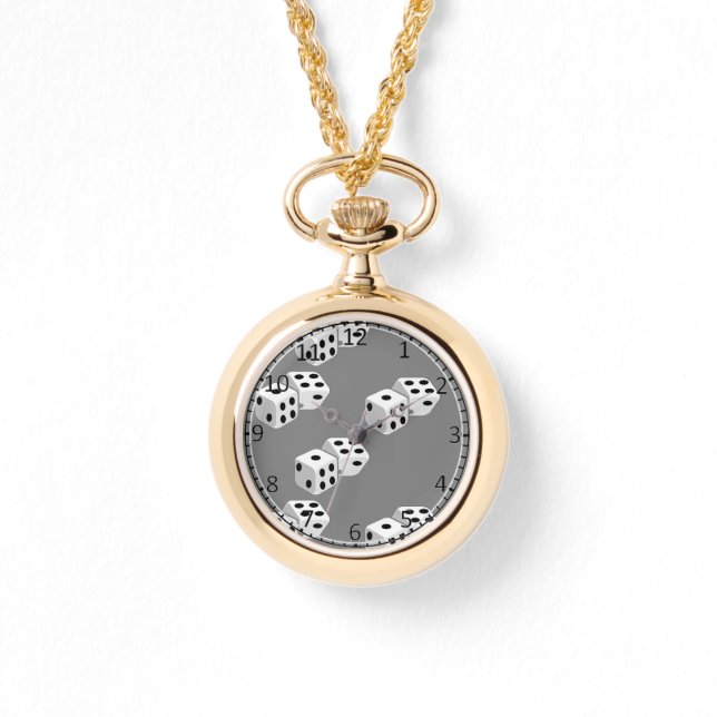 グレーパターン上の寸法 腕時計 (正面)