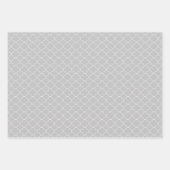 グレーパターン（の模様が）ある ラッピングペーパーシート (正面)