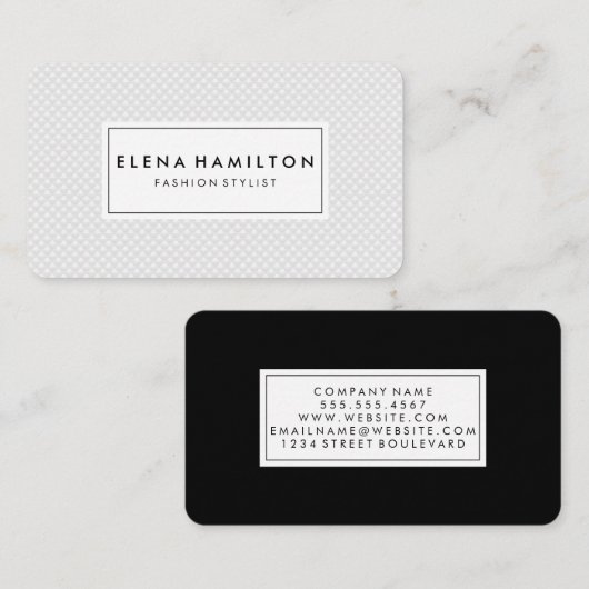 グレーパターン 名刺 (正面/裏面)