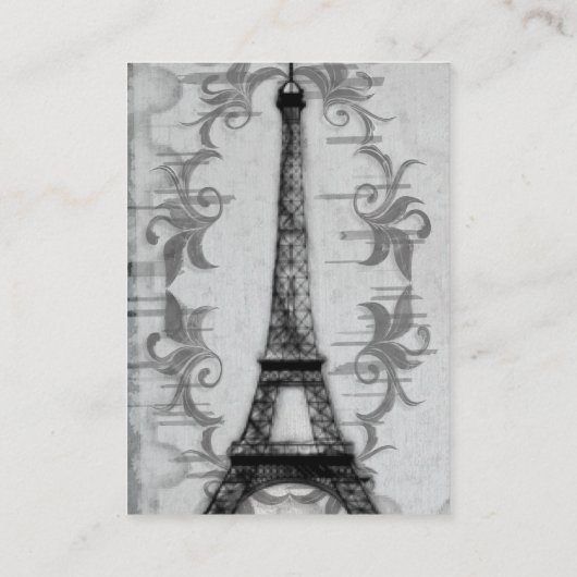 グレーパリグランジ披露宴シーティングカード プレイスカード (裏面)