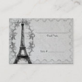 グレーパリグランジ披露宴シーティングカード プレイスカード (正面)