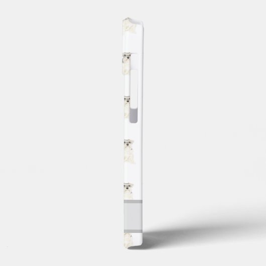 グレーパーソナライズされたとホワイトシュナウザー犬 Case-Mate iPhoneケース (裏面 / 左)