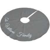 グレーパーソナライズされたと白のツリースカート ブラッシュドポリエステルツリースカート (アングル)