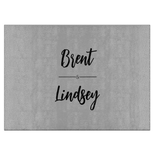 グレーパーソナライズされたカットボード カッティングボード (正面)