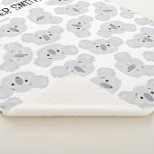 グレーパーソナライズされたコアラヘッドシームレスパターン シェルパブランケット (3/4)