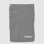 グレーパーソナライズされたゴルフタオル ゴルフタオル (正面)