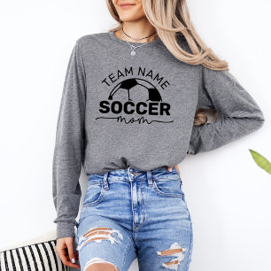 グレーパーソナライズされたサッカーのママ トライブレンドTシャツ