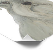 グレーパーソナライズされたシルバーシュナウザーアート フォトプリント            (角)