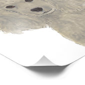 グレーパーソナライズされたシルバープードルアート フォトプリント            (角)