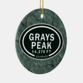 グレーパーソナライズされたスピークコロラドロッキーマウンテン セラミックオーナメント (右)