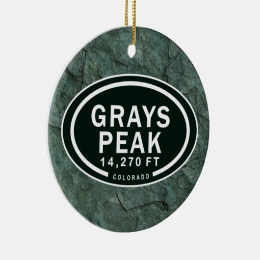 グレーパーソナライズされたスピークコロラドロッキーマウンテン セラミックオーナメント (右)
