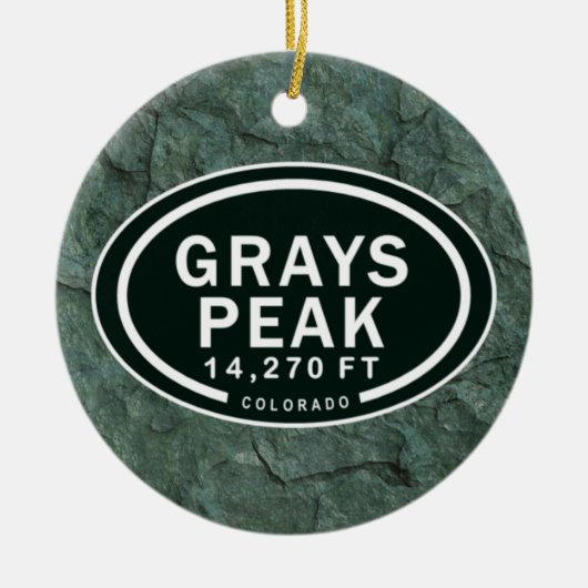 グレーパーソナライズされたスピークコロラドロッキーマウンテン セラミックオーナメント (正面)