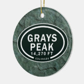 グレーパーソナライズされたスピークコロラドロッキーマウンテン セラミックオーナメント (左)
