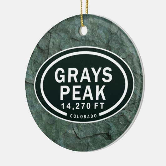 グレーパーソナライズされたスピークコロラドロッキーマウンテン セラミックオーナメント (左)