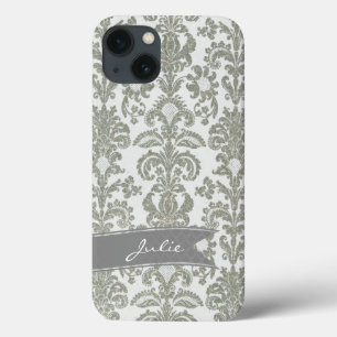 グレーパーソナライズされたダマスクiPhone 6ケース iPhone 13ケース