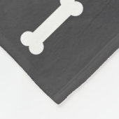 グレーパーソナライズされたドッグ毛布の子犬のギフト フリースブランケット (角)