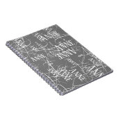 グレーパーソナライズされたノート ノートブック (右側)