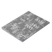 グレーパーソナライズされたノート ノートブック (左側)