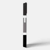 グレーパーソナライズされたブラックとホワイトストライプのスタイリッシュ Case-Mate iPhoneケース (裏面 / 右)