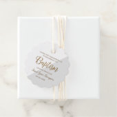 グレーパーソナライズされたベビーガールのバプテ感謝していィス フェイバータグ (インサイチュ)