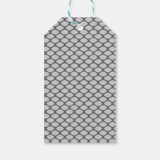 グレーパーソナライズされたホワイトフィッシュ結婚ネットありがとう ギフトタグ (裏面)