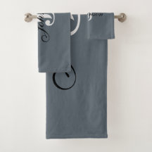 グレーパーソナライズされたホワイトモノグエレガントラム