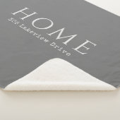 グレーパーソナライズされたホームタイポグラフィ(アドレス付き) シェルパブランケット (3/4)