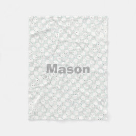 グレーパーソナライズされたモダンテペのパターン フリースブランケット