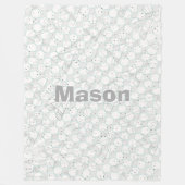 グレーパーソナライズされたモダンテペのパターン フリースブランケット (正面)