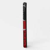 グレーパーソナライズされたレッドヒョウのパターン名 Case-Mate iPhoneケース (裏面/左)