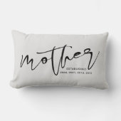 グレーパーソナライズされた・マザーズデイ・ギフト ランバークッション (正面)