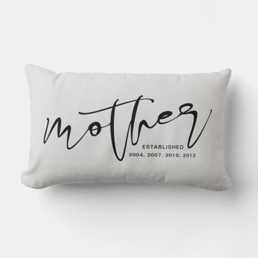 グレーパーソナライズされた・マザーズデイ・ギフト ランバークッション (正面)
