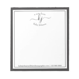 グレーパーソナライズされた |メモ帳から ノートパッド