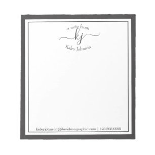 グレーパーソナライズされた メモ帳から ノートパッド