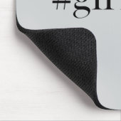 グレーパーソナライズされた#GirlBoss名 マウスパッド (コーナー)