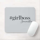 グレーパーソナライズされた#GirlBoss名 マウスパッド (マウス)