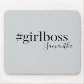 グレーパーソナライズされた#GirlBoss名 マウスパッド (正面)
