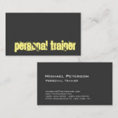 グレーパーソナルトレーナーフィットネススポカスタムートLinen 名刺 (正面/裏面)