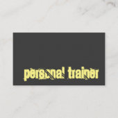 グレーパーソナルトレーナーフィットネススポカスタムートLinen 名刺 (正面)